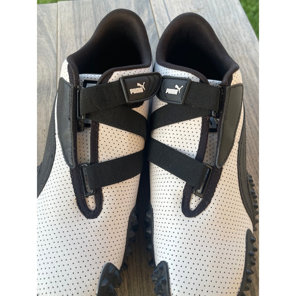 Puma Mostro Perforated Leather Men 8.5 White Black 397331-01 Low Sneakers NEW - Picture 10 of 15